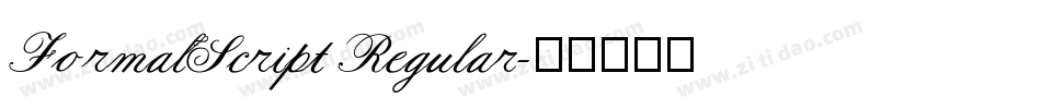 FormalScript Regular字体转换